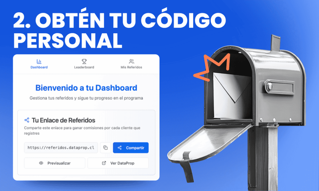 Obtén tu código personal como referido