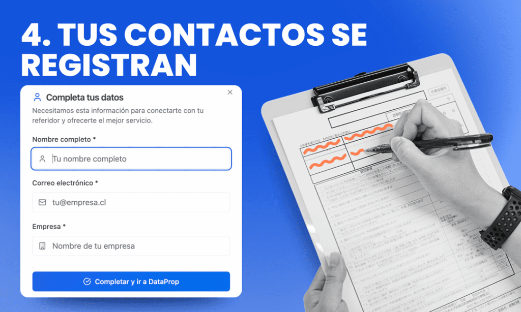 Registro de usuarios en Dataprop