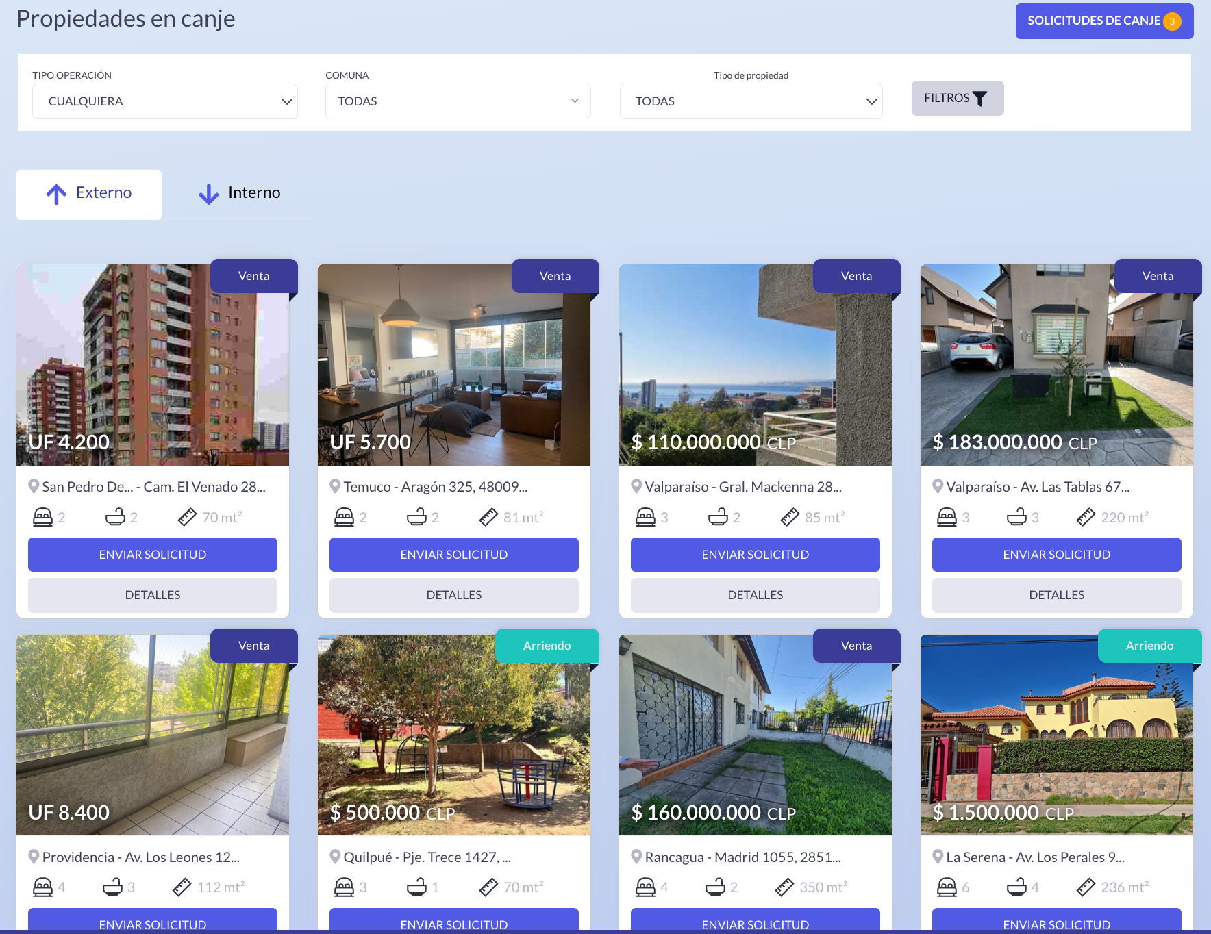 red de canje inmobiliario